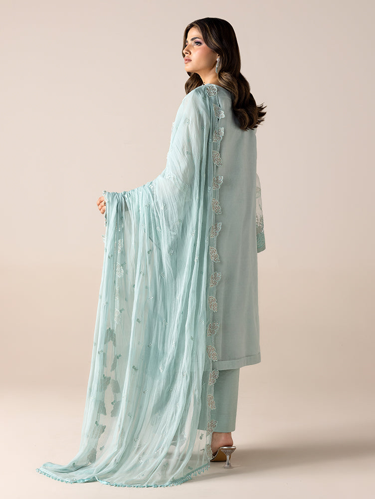 Aurapret-08 | 3 Piece Embroidered Organza Suit