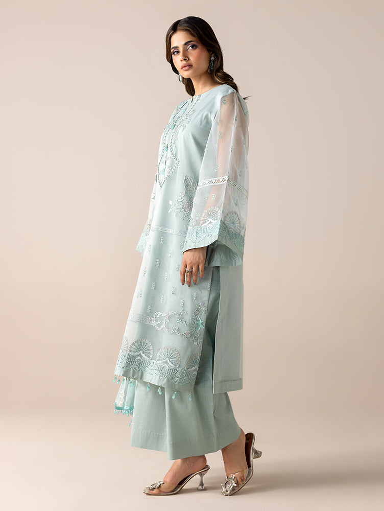 Aurapret-08 | 3 Piece Embroidered Organza Suit