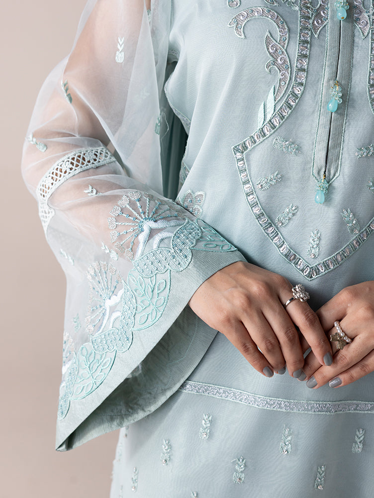 Aurapret-08 | 3 Piece Embroidered Organza Suit