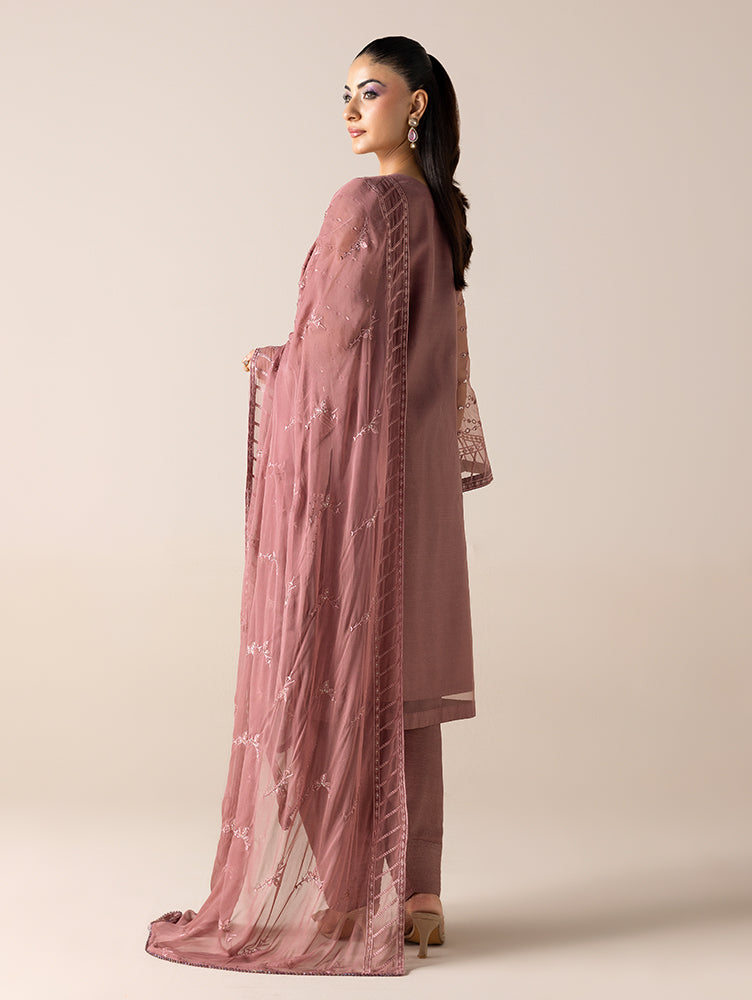 Aurapret-09 | 3 Piece Embroidered Organza Suit